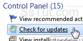 Access Windows Updates in the Control Panel
