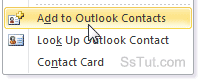 Add a contact from an email message