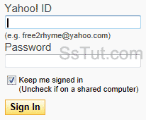 Blank Yahoo Sign-in form after you logout