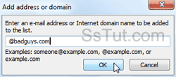 Block sender by email address or domain in Outlook 2010
