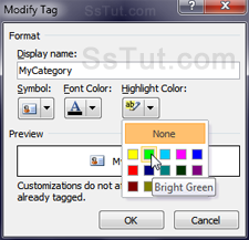 Change your category tags' name, icon, or background color