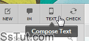 Compose a text message from AOL Mail