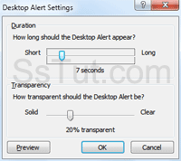 Configure desktop alert settings in Outlook 2010