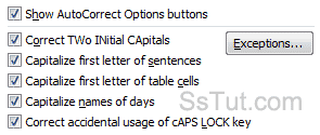 Configure your AutoCorrect settings in Word 2010
