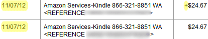 Kindle charge reversed in your bank account