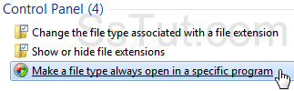 Manually associate programs with file extensions