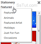 Pick custom colors / background image from AOL Mail's Stationery panel