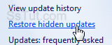 Restore hidden Windows 7 updates