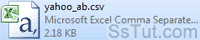 Yahoo Mail address book as Excel CSV file