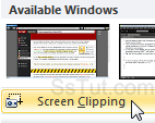 Capture a screen clipping of the background application