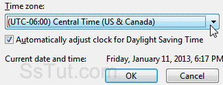 Change Windows time zone