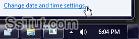 Change date and time settings in Windows 7