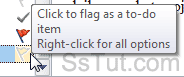 Click to flag Outlook 2010 messages or mark them as complete