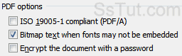 Configure PDF format settings in Microsoft Word