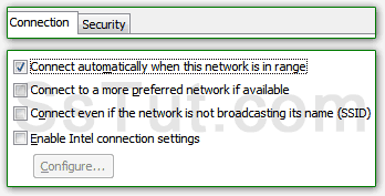 Configure current connection settings