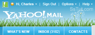 Custom Yahoo Mail theme with background picture