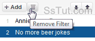 Delete mail filters