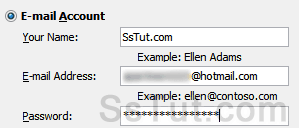 Enter your Hotmail account information
