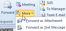 Forward an email as attachment in Outlook 2010