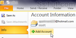 Manually add an email account in Outlook 2010
