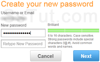 Pick a new password for your AOL account