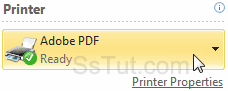 Print documents to PDF in Word 2010