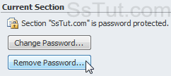 Remove password protection from a OneNote section