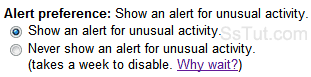 Setup notification alerts for unauthorized Gmail access