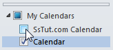 Show or hide calendars from view