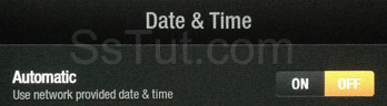 Turn off automatic date and time on Kindle Fire HD