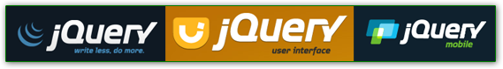 jQuery Core, jQuery UI, and jQuery Mobile