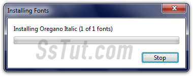 Windows 7 installing a new font file
